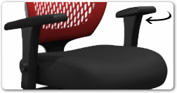 Diagram of armrest rotation