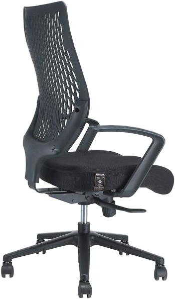 AP3001BU rear view showing the flexing backrest